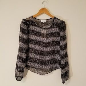 NWT Olsenboye black and white top